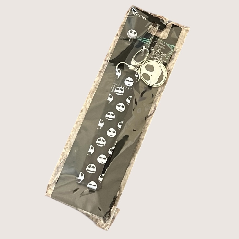 Jack Skellington Black Wrist Strap with Keyring